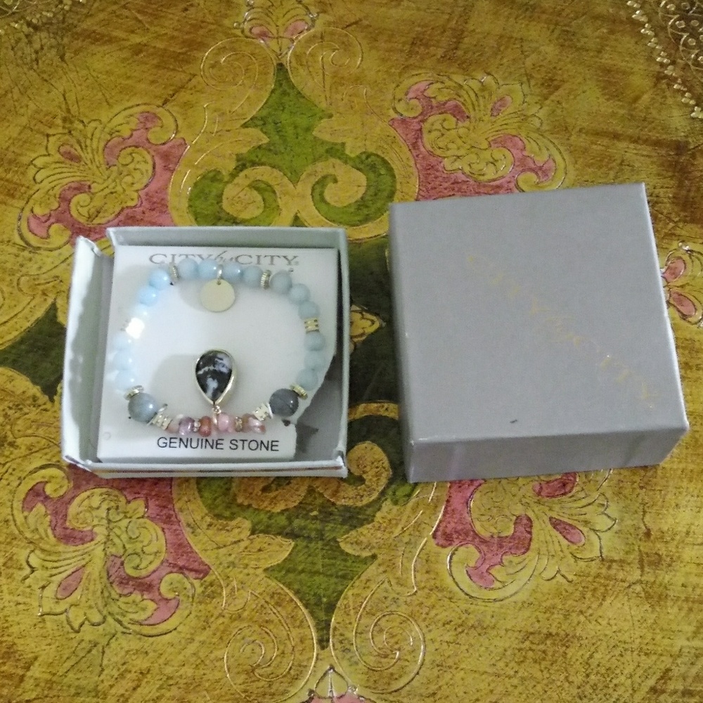 City by City Genuine Stone Bracelet